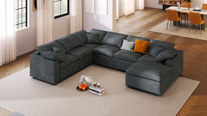 U_Style 120.8" Extra Large Modular Sectional Sofa