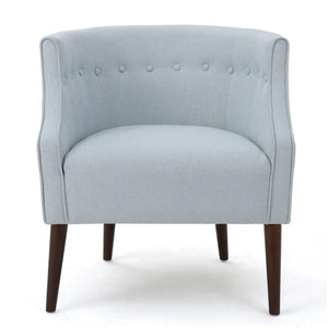 Contemporary Upholstered Club Chair With Button Tufting