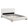 Elegant Boucle Upholstered Bed, Queen Size