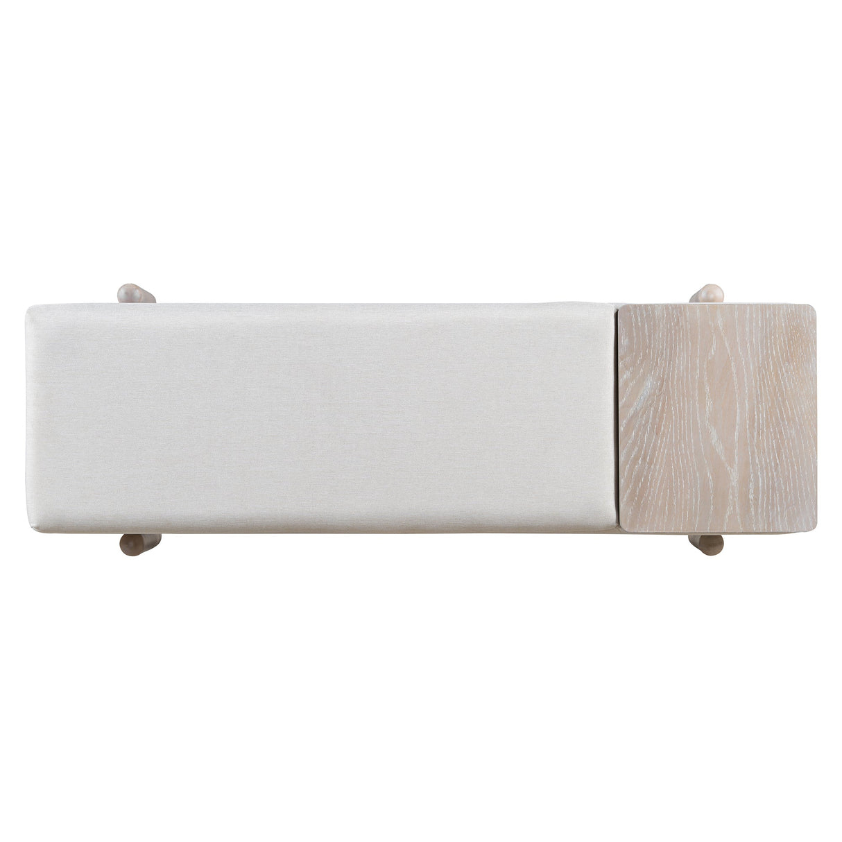 TREXM Farmhouse Upholstered Storage Bench with Hidden Compartment