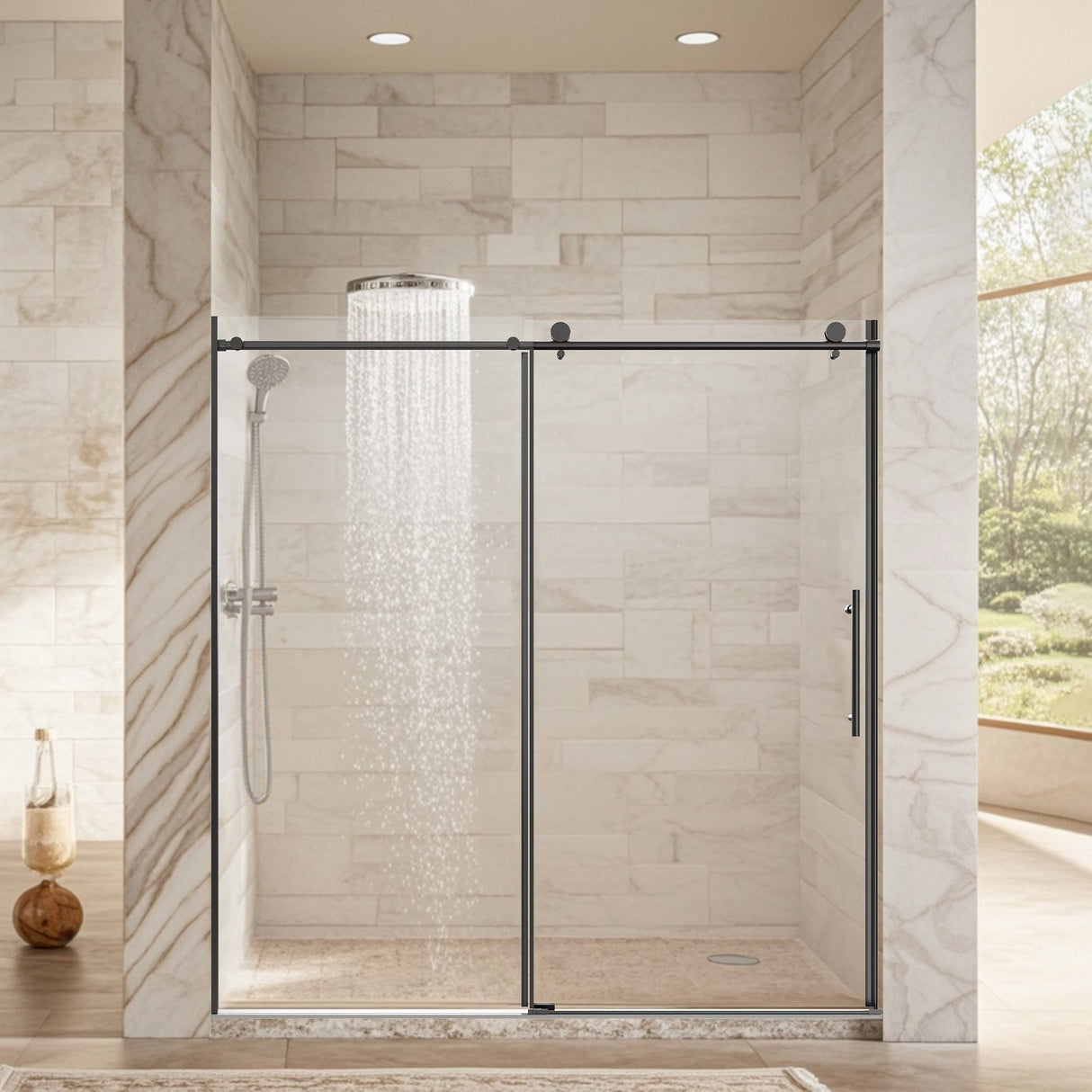 Frameless Single Sliding Shower Door