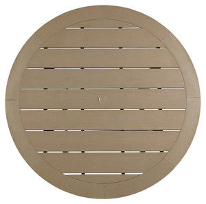 Fairen Trail - Round Bar Table w/Umb OPT - Black / Driftwood