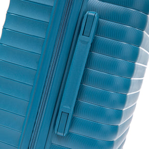 14"/20"/24"/28" 4-Piece PP Spinner Wheel Luggage Set with Cosmetic Case (Blue)