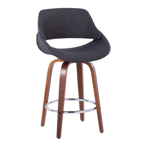 26" Mid-Century Modern Fixed-Height Counter Stool