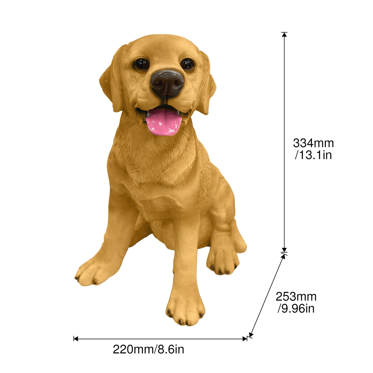 Labrador Resin Statue: Weather-Resistant Dog Figurine