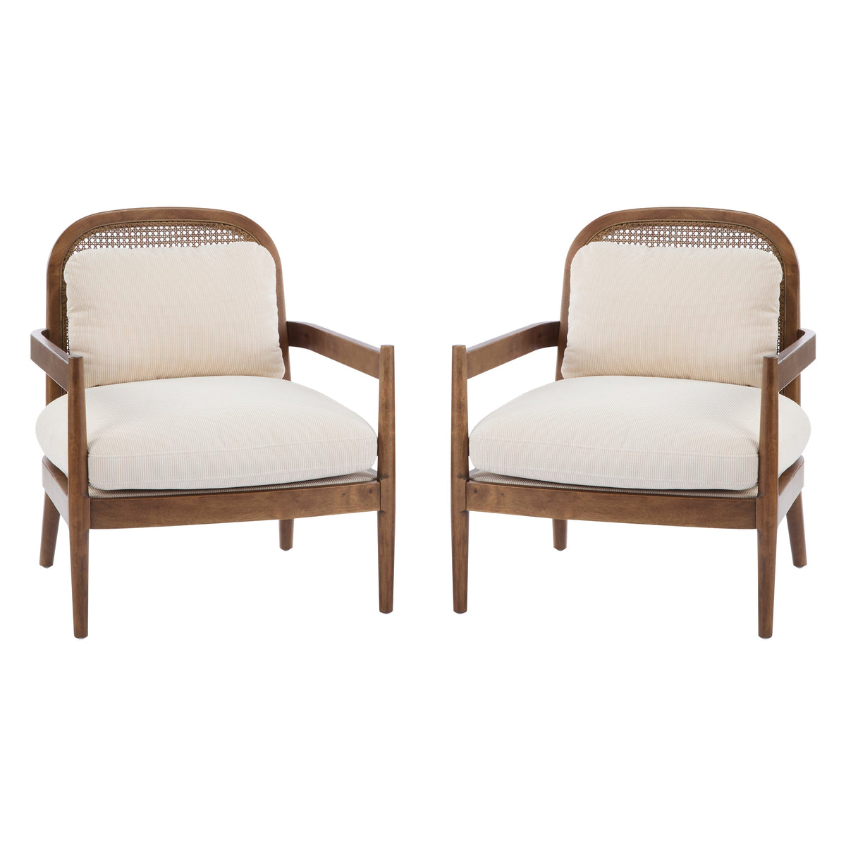 Set of 2 Mid-Century Modern Accent Chairs