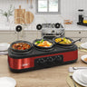 Triple Slow Cooker, Buffet Food Warmer