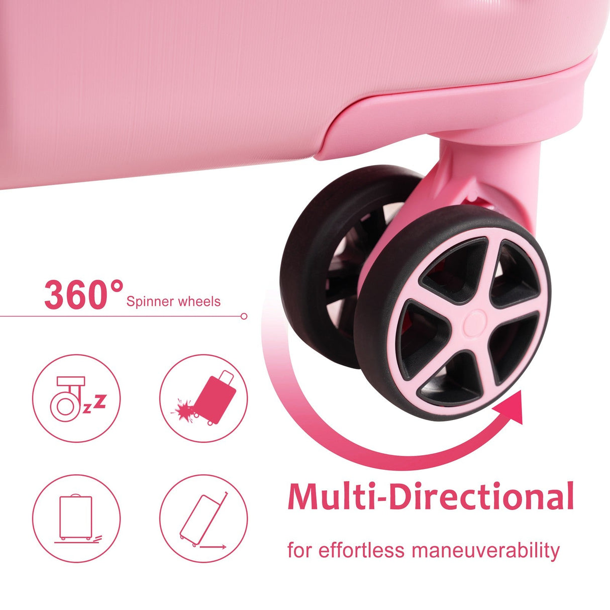 Lightweight Durable ABS Suitcases with Double Wheels
