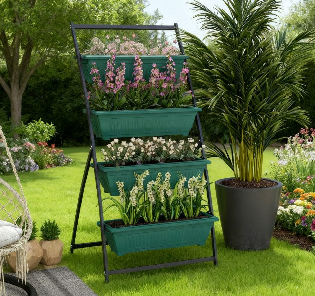 4-Tier Vertical Raised Garden Planter with 4 Boxes