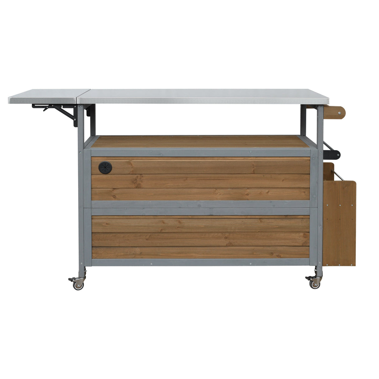 Foldable Outdoor Kitchen Island Patio Mobile Kitchen Cart