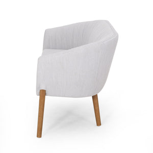 Mid Century Modern Loveseat With Channel Stitched Backrest