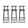 Modern Bar Stools With Backrest For Kitchen (Set of 3)
