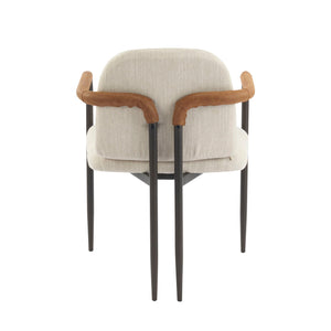 Modern Dining Chair Set With Durable Iron Frame And Comfortable Fabric Upholstery