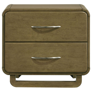 Tully - 2 Drawer Nightstand - Nutmeg Brown