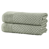 Cotton diamond waffle weave bath towel set - grayson collection