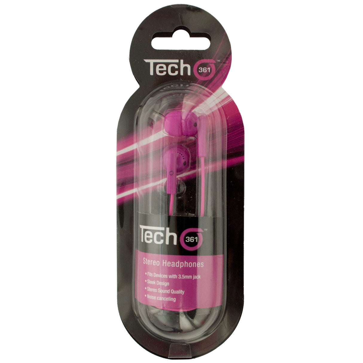 Stereo Headphone Earbuds - Black