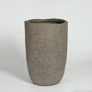 Round Concrete Planter Set of 2, Large Indoor & Outdoor Planter Pots