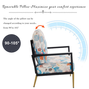 Modern Armchair With Solid Wood Frame