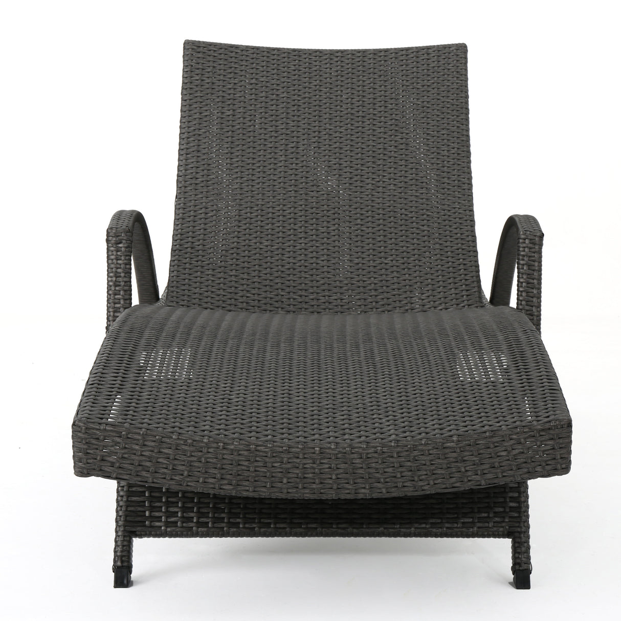 Salem wicker chaise lounge with arm (set of 2) by christopher knight home