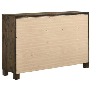 Greely - 5 Piece King Storage Bedroom Set Includes Bed, Nightstand, Dresser, Mirror & Chest - Rustic Brown