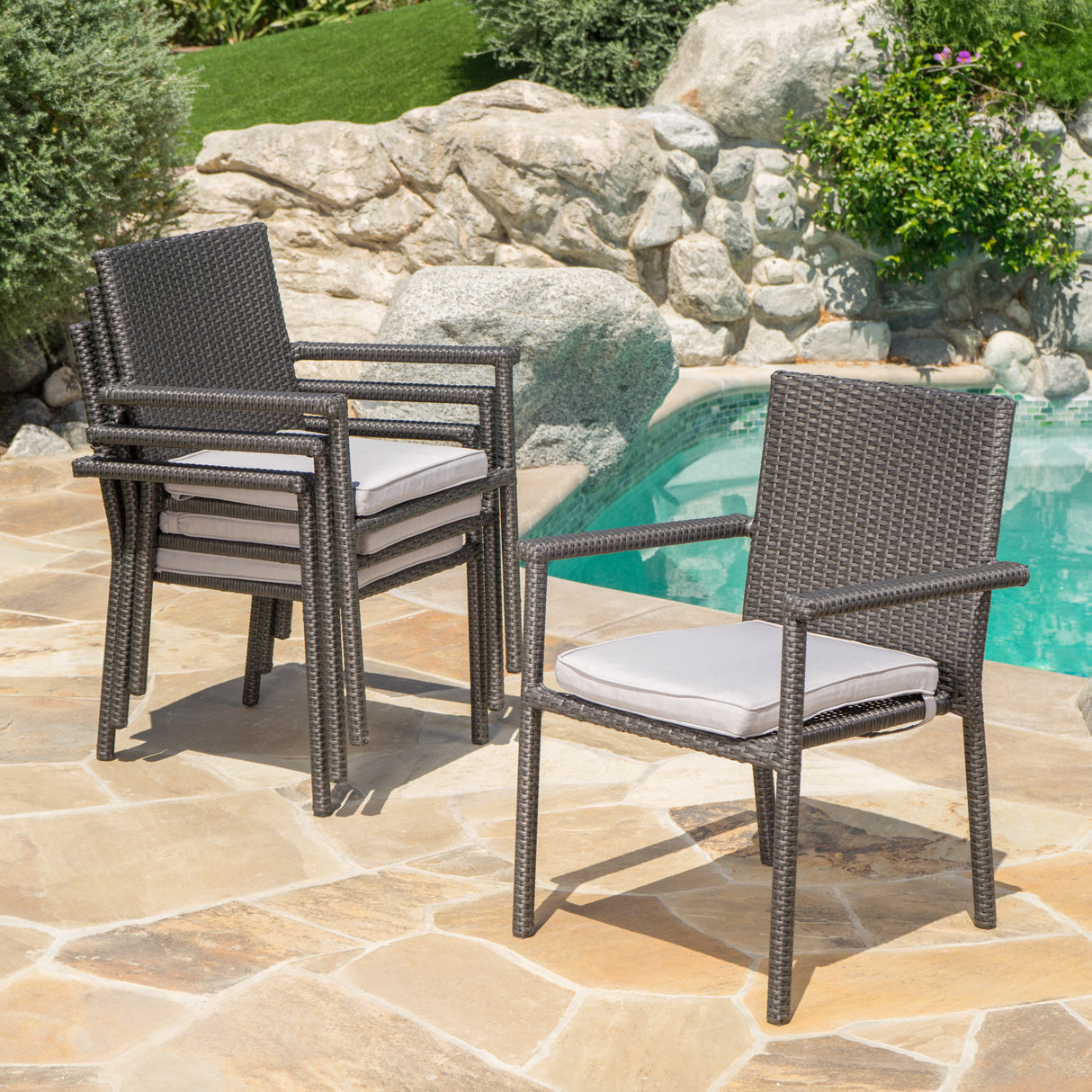 Set of 2 Outdoor bistro chairs