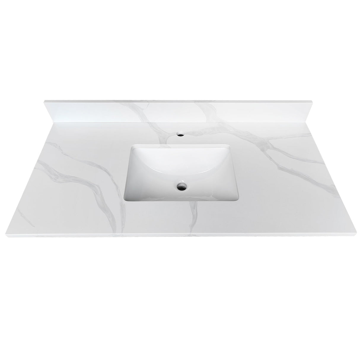 43-inch Quartz Bathroom Vanity Top with Undermount Single Bowl Sink