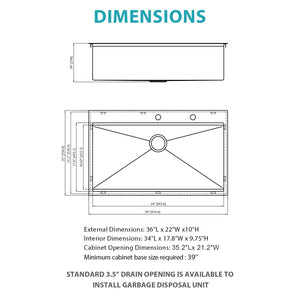 Stainless Steel Drop In Kitchen Sink with Workstation - Gray or Gold