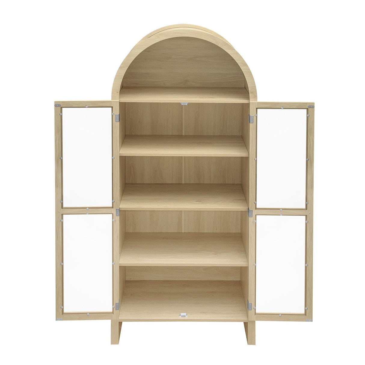 70.28" Tall Arched Kitchen Pantry Cabinet