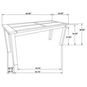Amarillo - Rectangular Counter Height Dining Table - Rustic Brown
