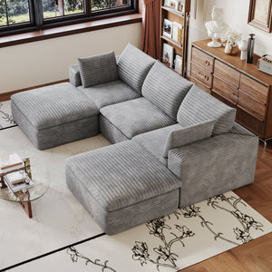 102" Cloud Sofa in Grey