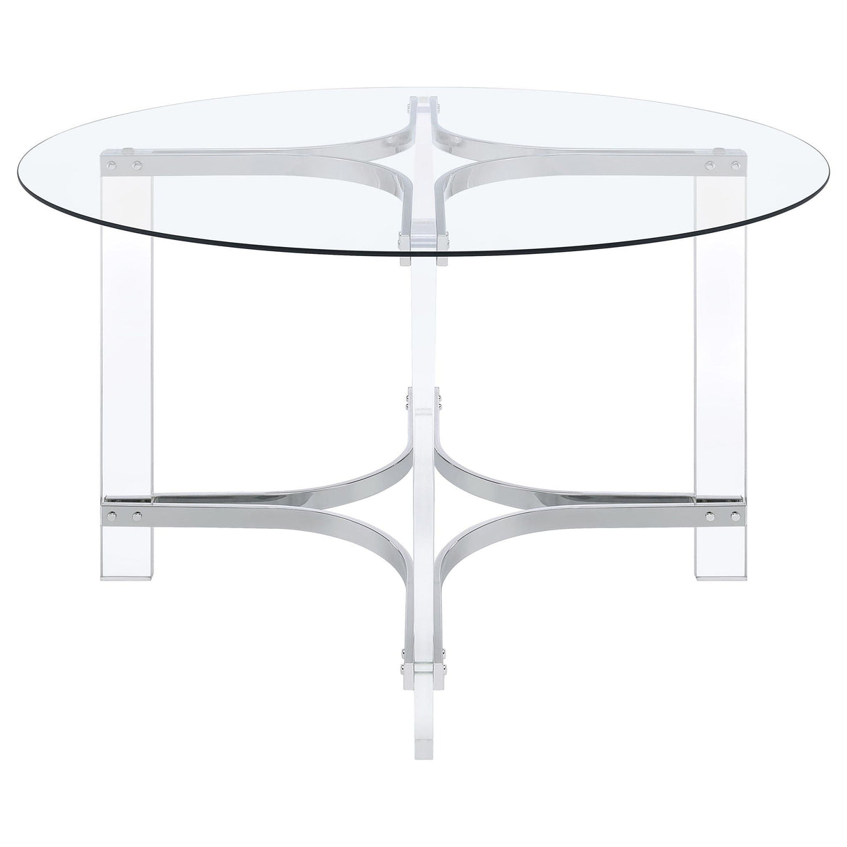 Uptown - 5 Piece Round Dining Set - Chrome