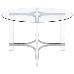 Uptown - 5 Piece Round Dining Set - Chrome