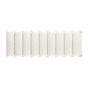 Bella - Upholstered Modern Accent Bench - Ivory White