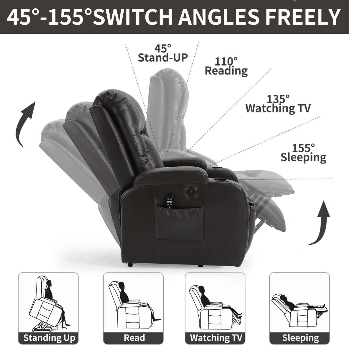 ComfortMax Infinite Position Power Lift Recliner Chair