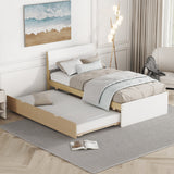 The Twin High Gloss Bed with Trundle – A Polished Statement of Practical Elegance