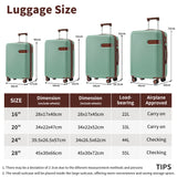 4 Piece Luggage Set with Compression Packing Cubes for Suitcase Expanable Spinner Wheels Lightweight Suitcase with TSA Lock 16 IN+20IN+24IN+28IN