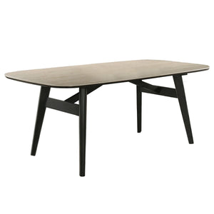 Lark - Dining Table - Travertine / Black