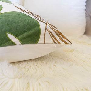 Autumn Vibes Leaf Accent Pillow