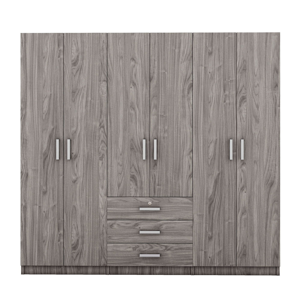 6 Doors Wardrobe Storage For Bedroom, With Big Drawers