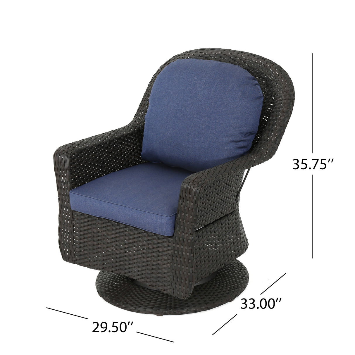 Liam swivel club chair (set of 2) by christopher knight home