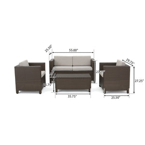 4 Piece Outdoor Set (Beige)
