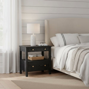 Danielle - 2 Drawer Nightstand - Black