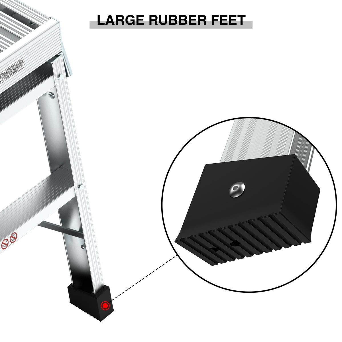 Aluminum Portable Work Platform Bench Folding Ladder with 225 lb Capacity