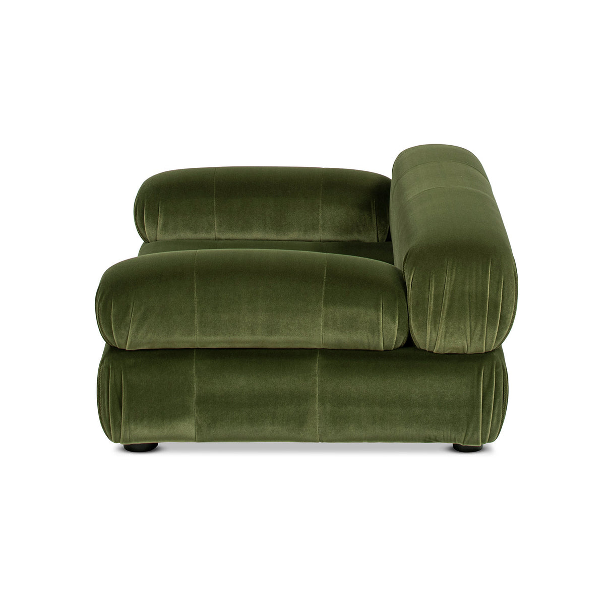 Marcel Upholstered Modern Small to Medium Pet Bed For Dogs and Cats Olive Green Velvet