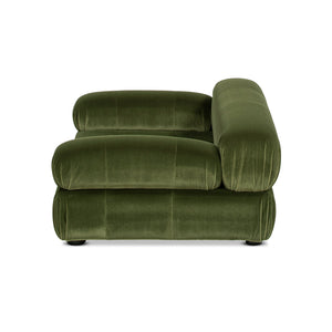 Marcel Upholstered Modern Small to Medium Pet Bed For Dogs and Cats Olive Green Velvet