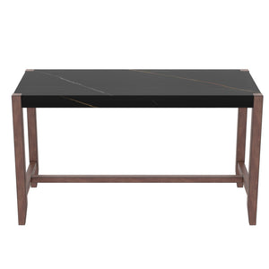 5 Piece Counter Height Dining Set, Bar Table With 4 Upholstered Chairs