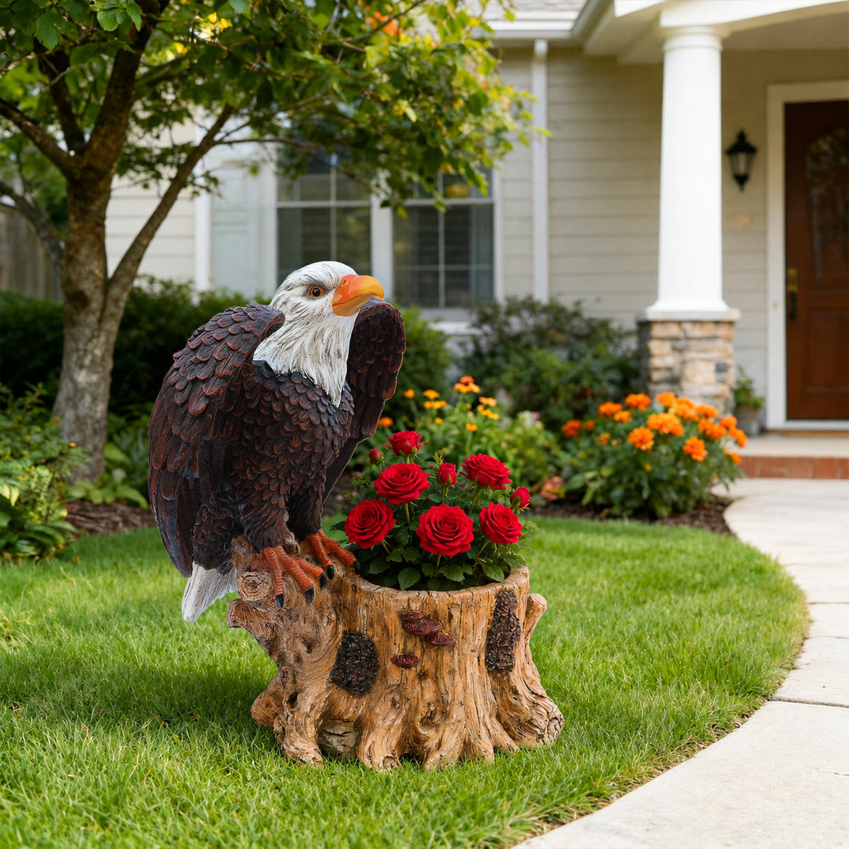 Majestic Eagle with Spread Wings Garden Planter Pot