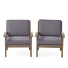 Peyton Club Chair Outdoor Seating Acacia Wood 32.25 X 28.00 X 31.25"