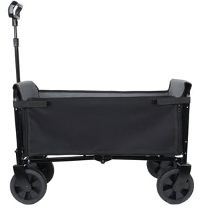 Collapsible Wagon with Wheels - 3 in 1 Lightweight Utility Camping Wagons Carts Foldable (Black)