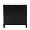 Bathroom Vanity With Sink, 2 Doors 2 Drawers, Freestanding Design